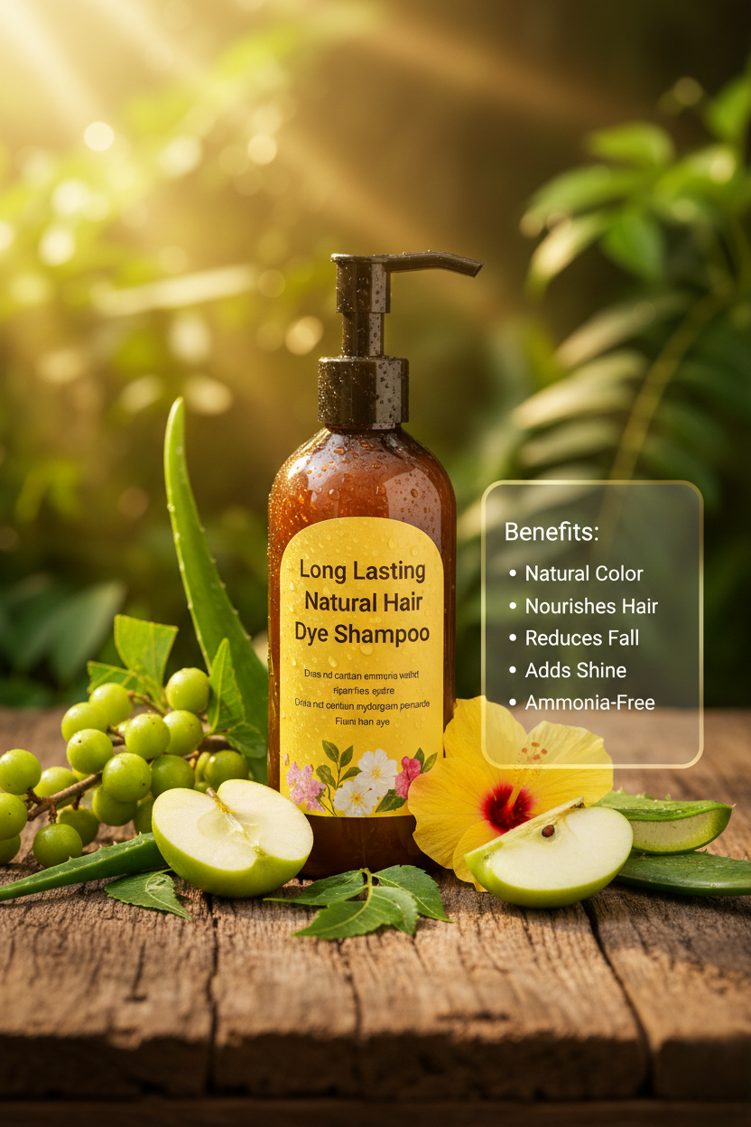 Instant Grey Hair Coverage Long Lasting Natural Hair Dye Shampoo – Buy 1 Get 1 Free