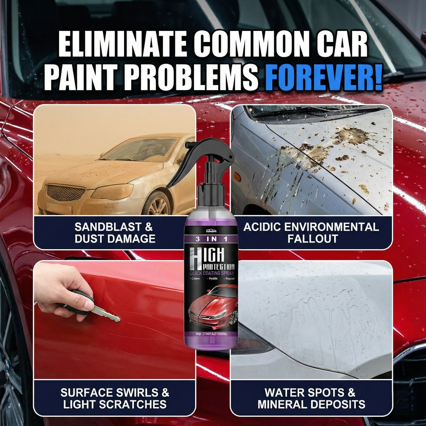 🔥 Buy 1 Get 1 Free 🔥 Hydrophobic Nano Car Scratch Repair Spray  ✨