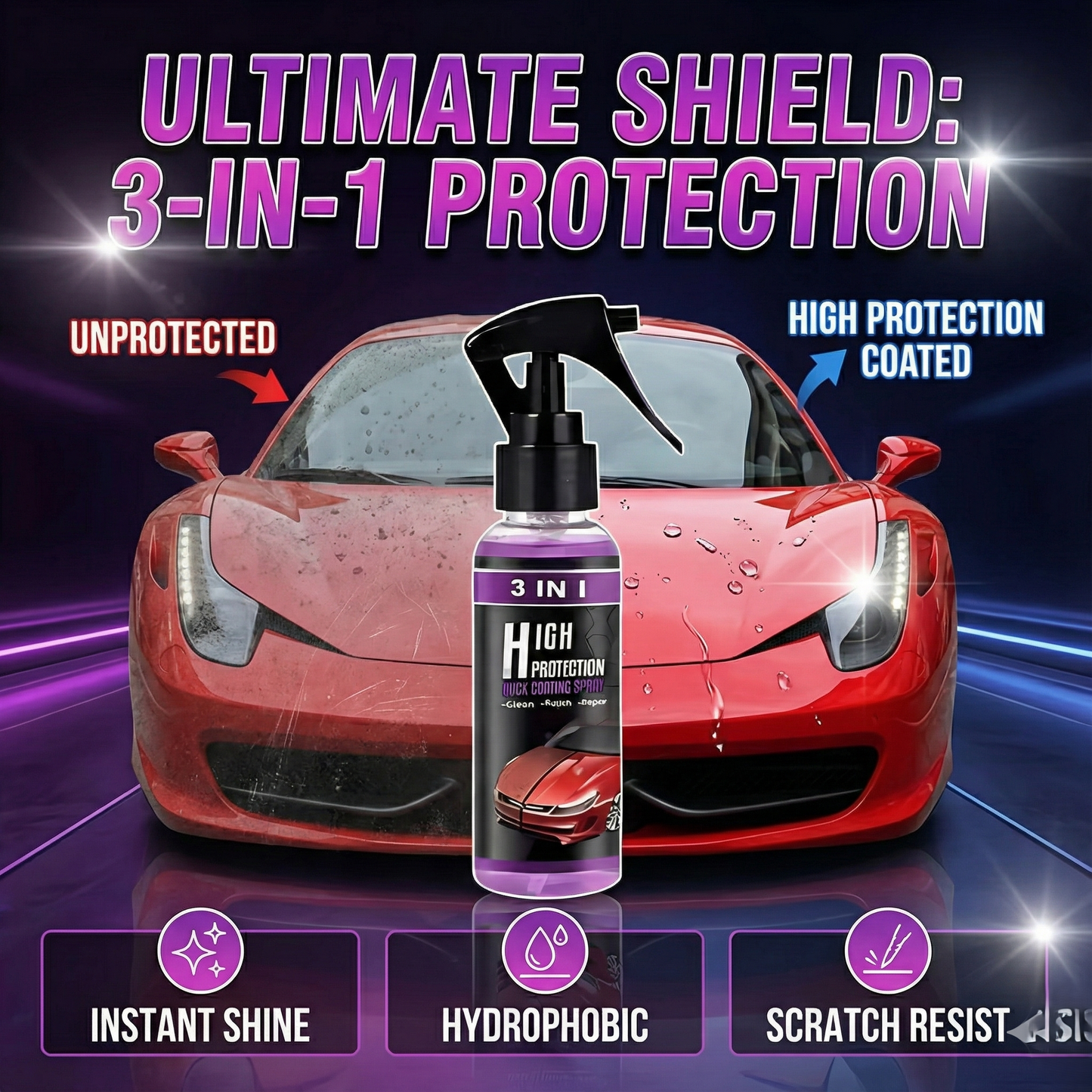 🔥 Buy 1 Get 1 Free 🔥 Hydrophobic Nano Car Scratch Repair Spray  ✨