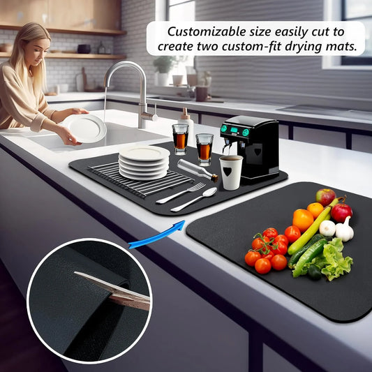 QuickDry - Washable Kitchen Dish Drying Mat | 50% OFF | Don't miss out! Offer expires soon